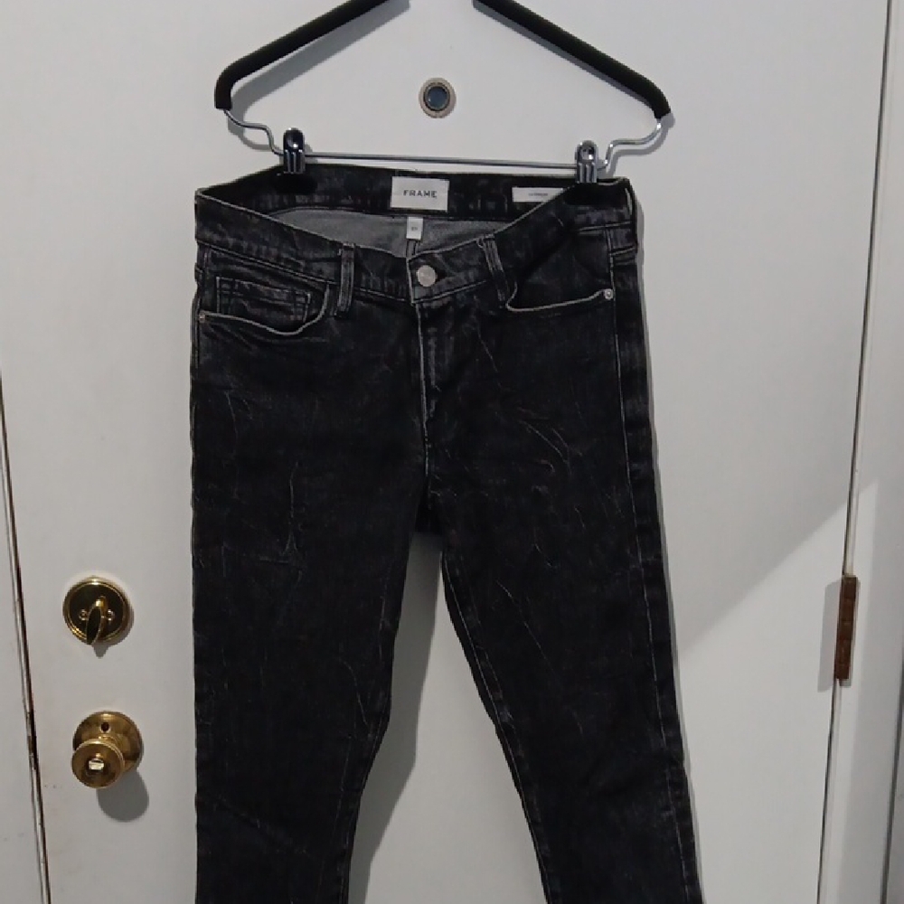 Frame Denim Women's Charcoal Skinny Jeans